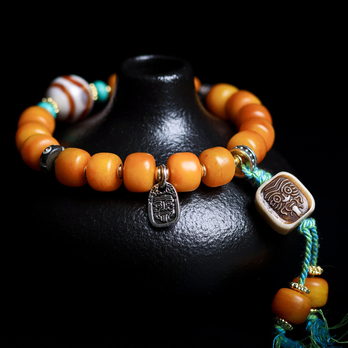 Bone Barrel Shaped Bead Crafts Tag Ethnic Bracelets