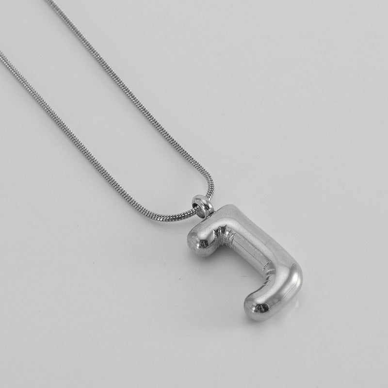 Bubble Letter Snake Bones Chain Titanium Steel Necklaces