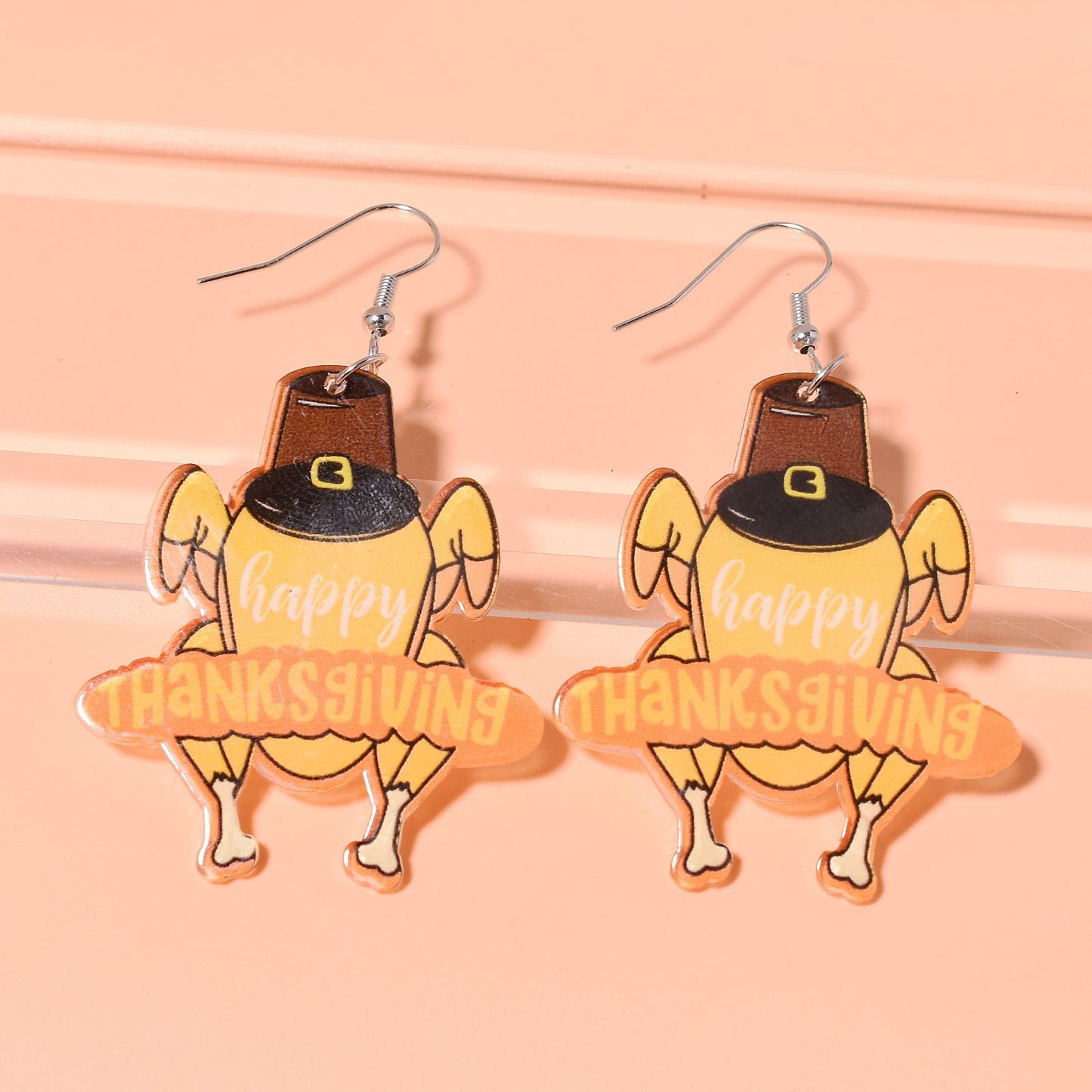 Women's Cartoon Turkey Acrylic Fun Strange Creative Earrings