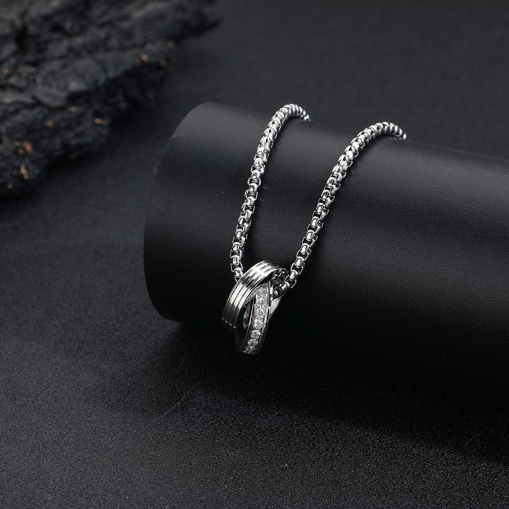 Women's & Men's Personality Buckle Double Minimalist Hip Hop Sweater Necklaces