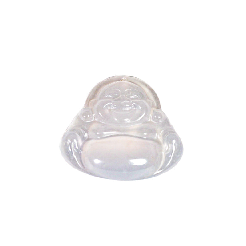 Ice White Jade Maitreya Agate Chalcedony Buddha Pendants