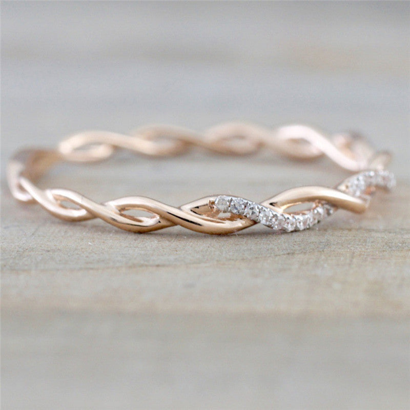 Popular Pretty Twist Fashion Simple Ornament Rings