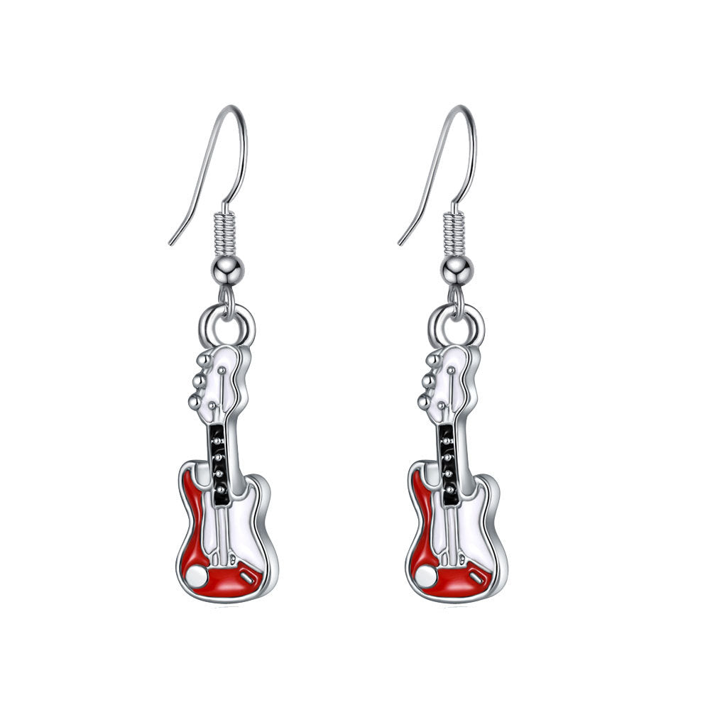 Women's Music Instrument Ear Hook Festival Drum Kit Points Earrings