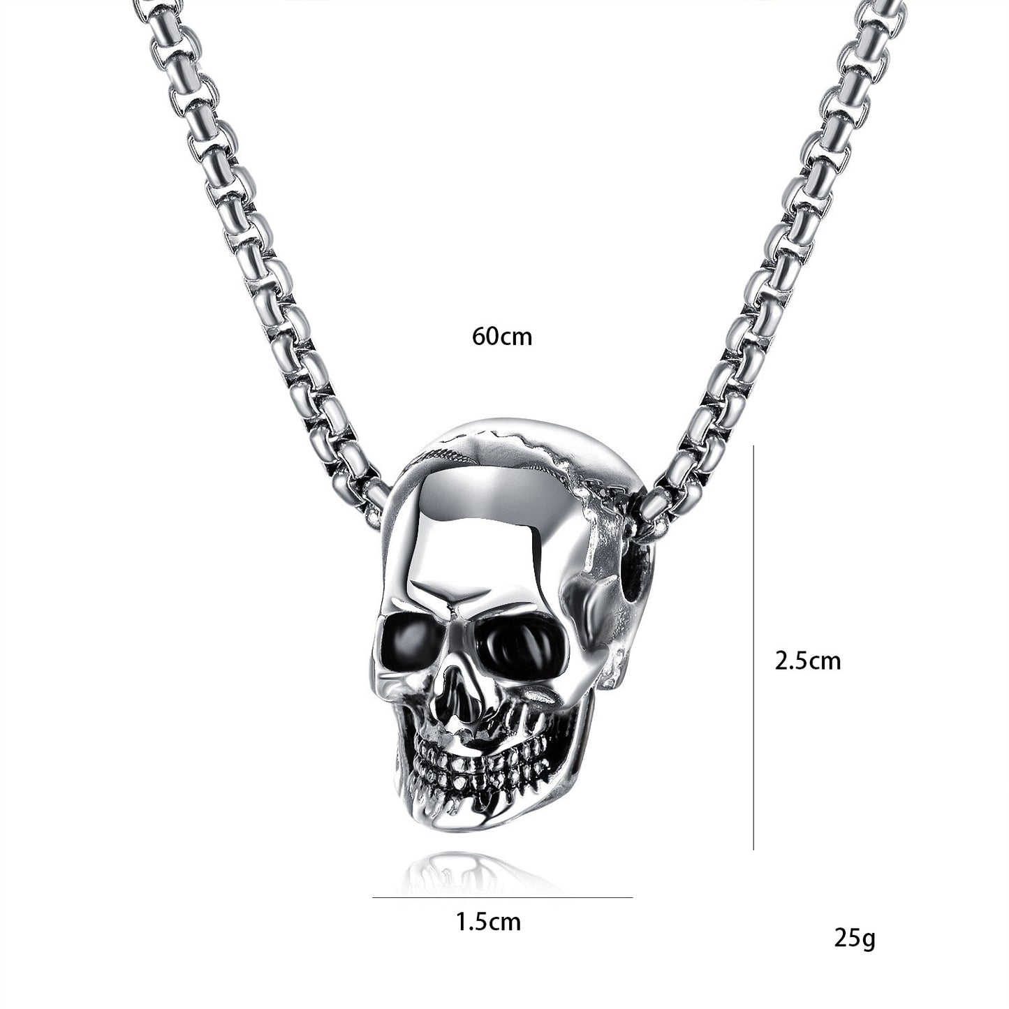 Men's Ornament Fashion Titanium Steel Skull Hip Necklaces