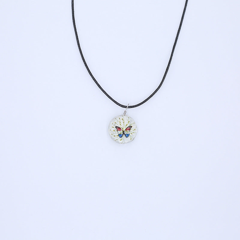 Ornament Natural Dried Flower Simple Handmade Necklaces