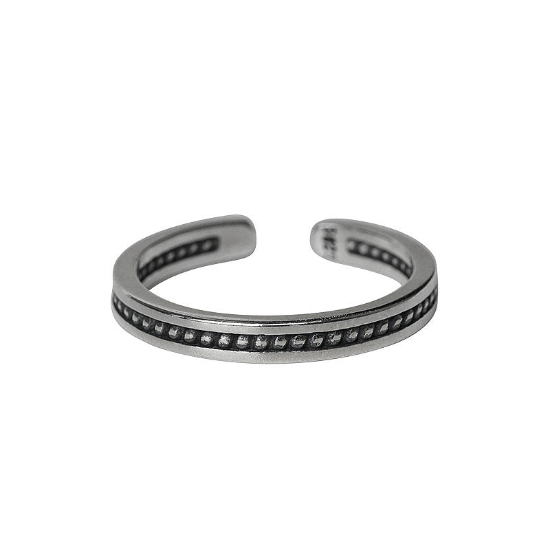 Women's Vintage Dot For Simple Personality Light Luxury Minority Ring