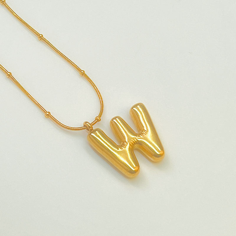 Female Summer Clavicle Chain Stainless Gold-plated Letters High-grade Necklaces