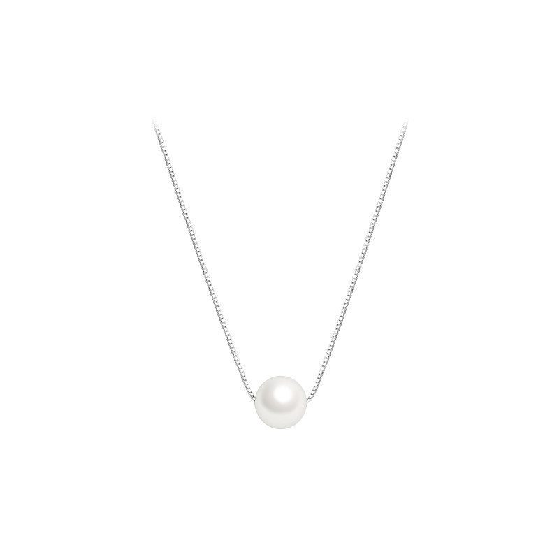 Sier Right Rain Pearl Female Niche Clavicle Chain Light Luxury Necklaces