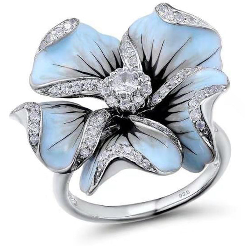 Creative Exaggerating Jewelry Rose Metal Material Rings