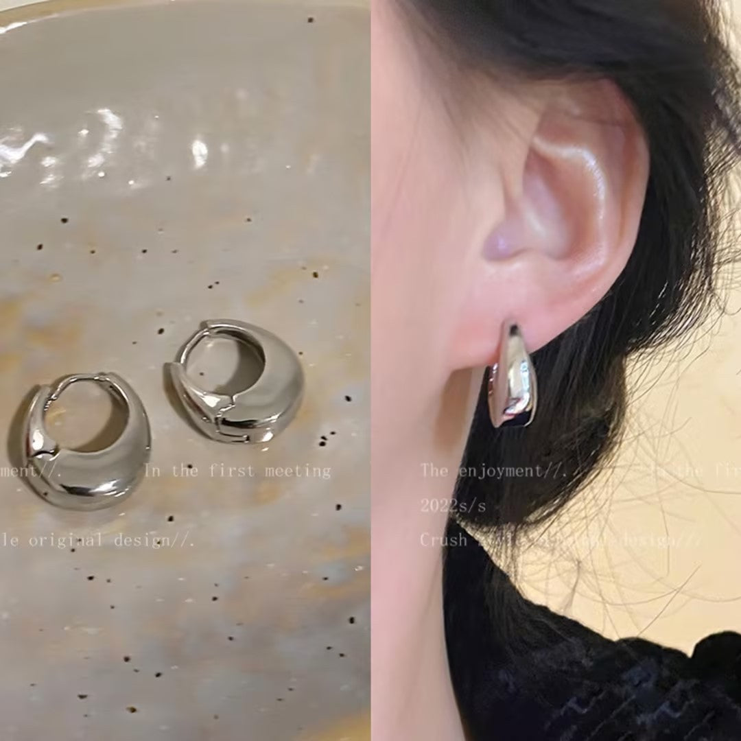 Women's Simple Ear Clip Sterling Sier High-grade Quality Earrings