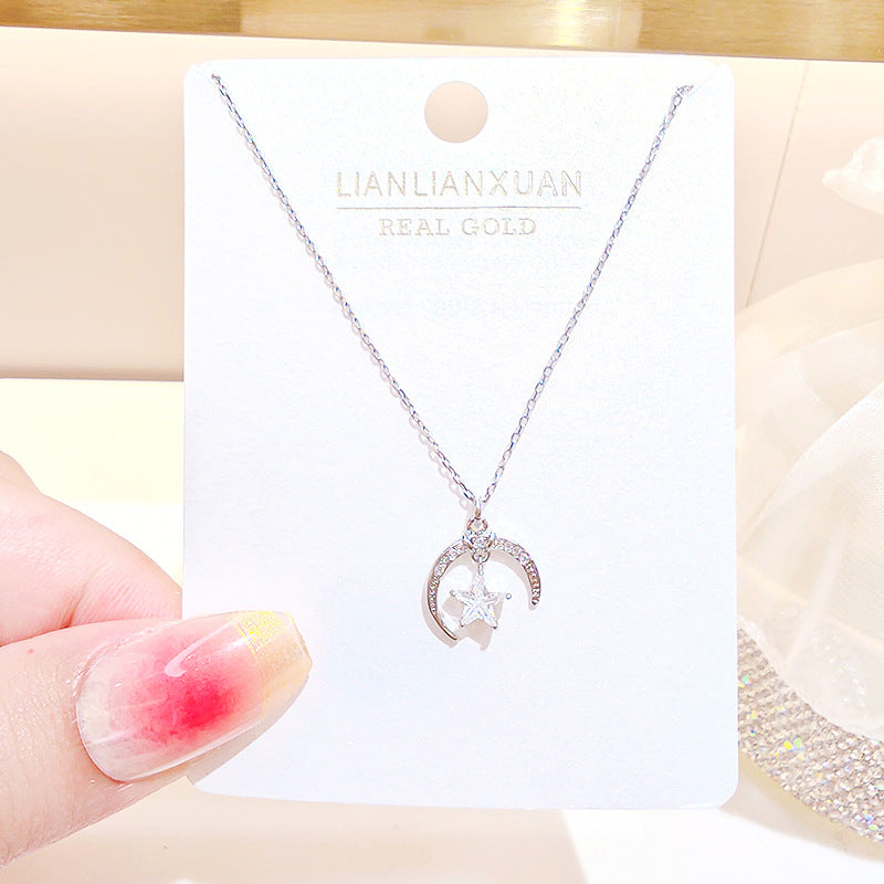 Women's Copper Summer High-grade Simple Refined Zircon Gold Necklaces