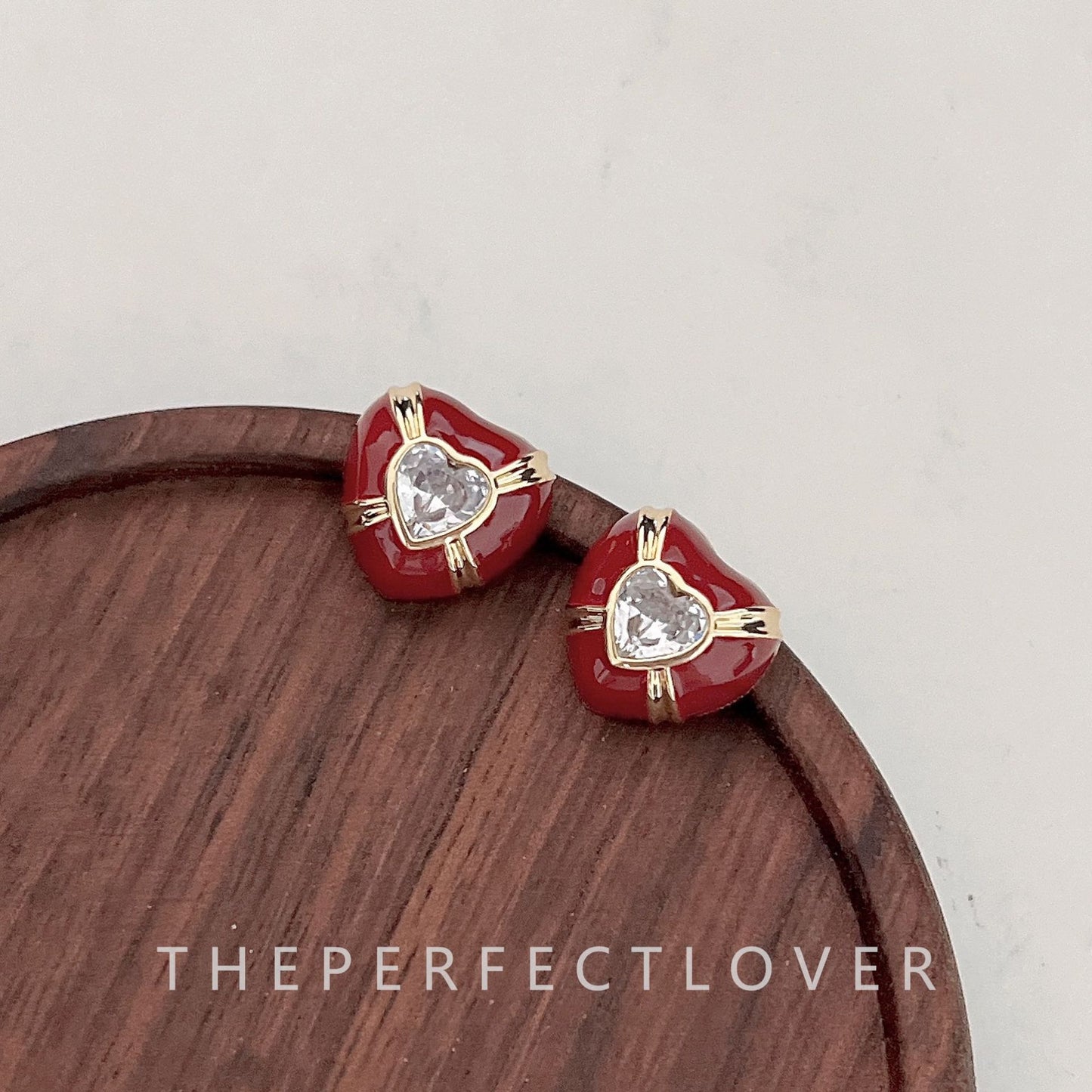 Women's Red Series Combination Elegant Geometric Enamel Craft High-grade Design Rings
