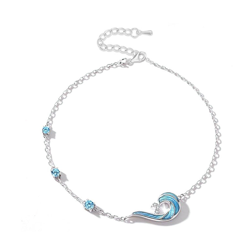 Han Chinese Clothing Walking In The Waves Niche Female Girlfriends Bracelet