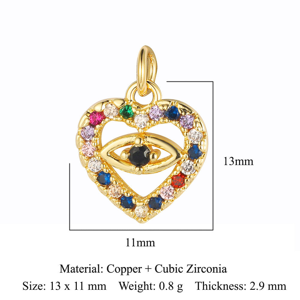 Tree Horseshoe Copper Zircon Snake Butterfly Pendants