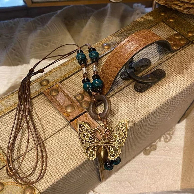 Women's Beaded For Design High-grade Butterfly Clavicle Necklaces