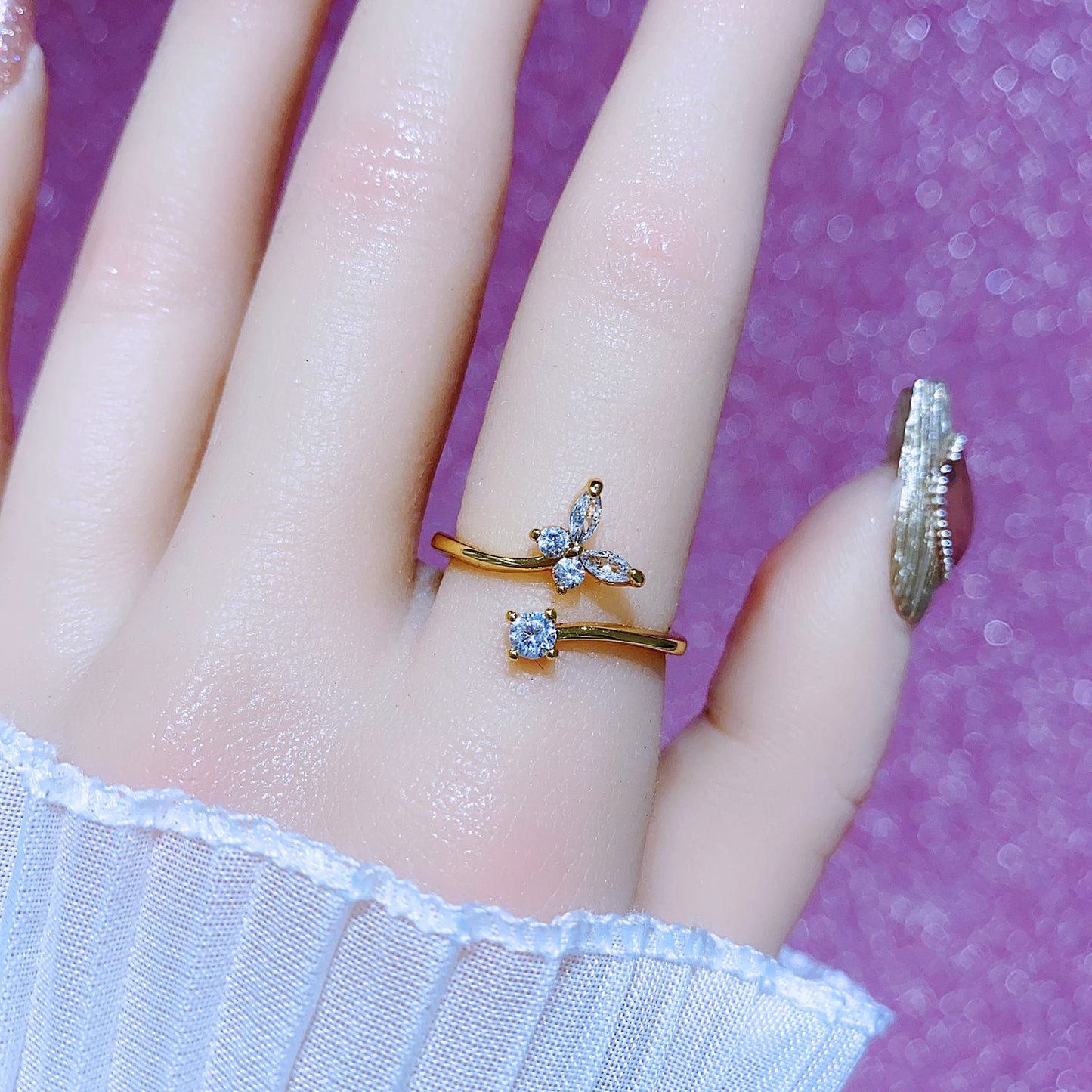 Women's Color Zirconium Series Adjustable Exquisite High-grade Design Trendy Rings