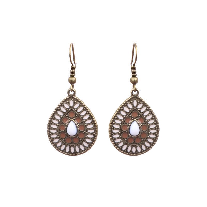 Alloy Enamel Exaggerated Exotic Sunflower Eardrops Earrings
