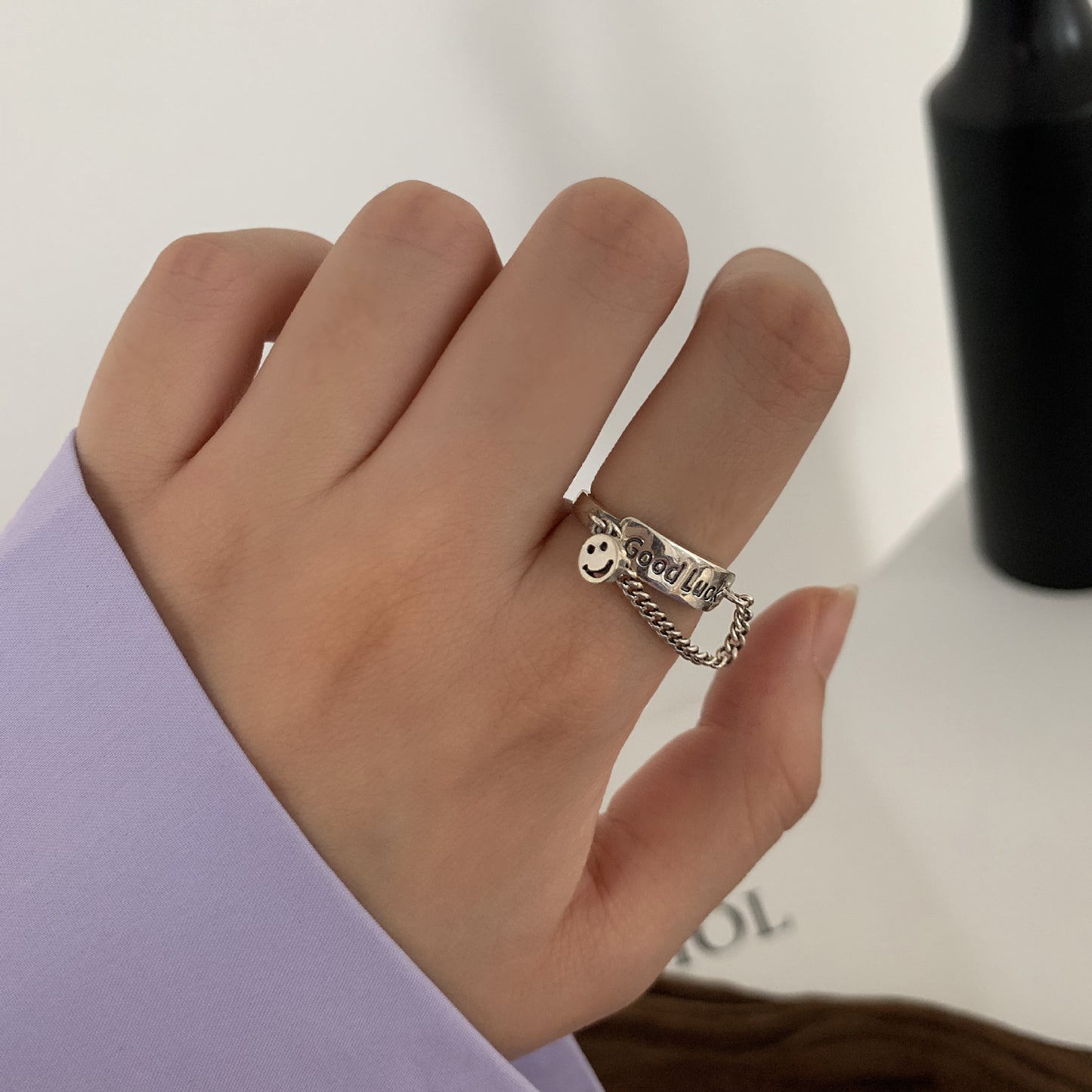 Women's Korean Style Niche Design Sterling Sier Rings