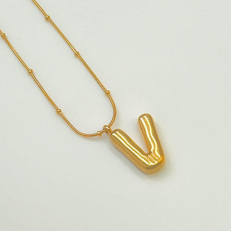 Female Summer Clavicle Chain Stainless Gold-plated Letters High-grade Necklaces