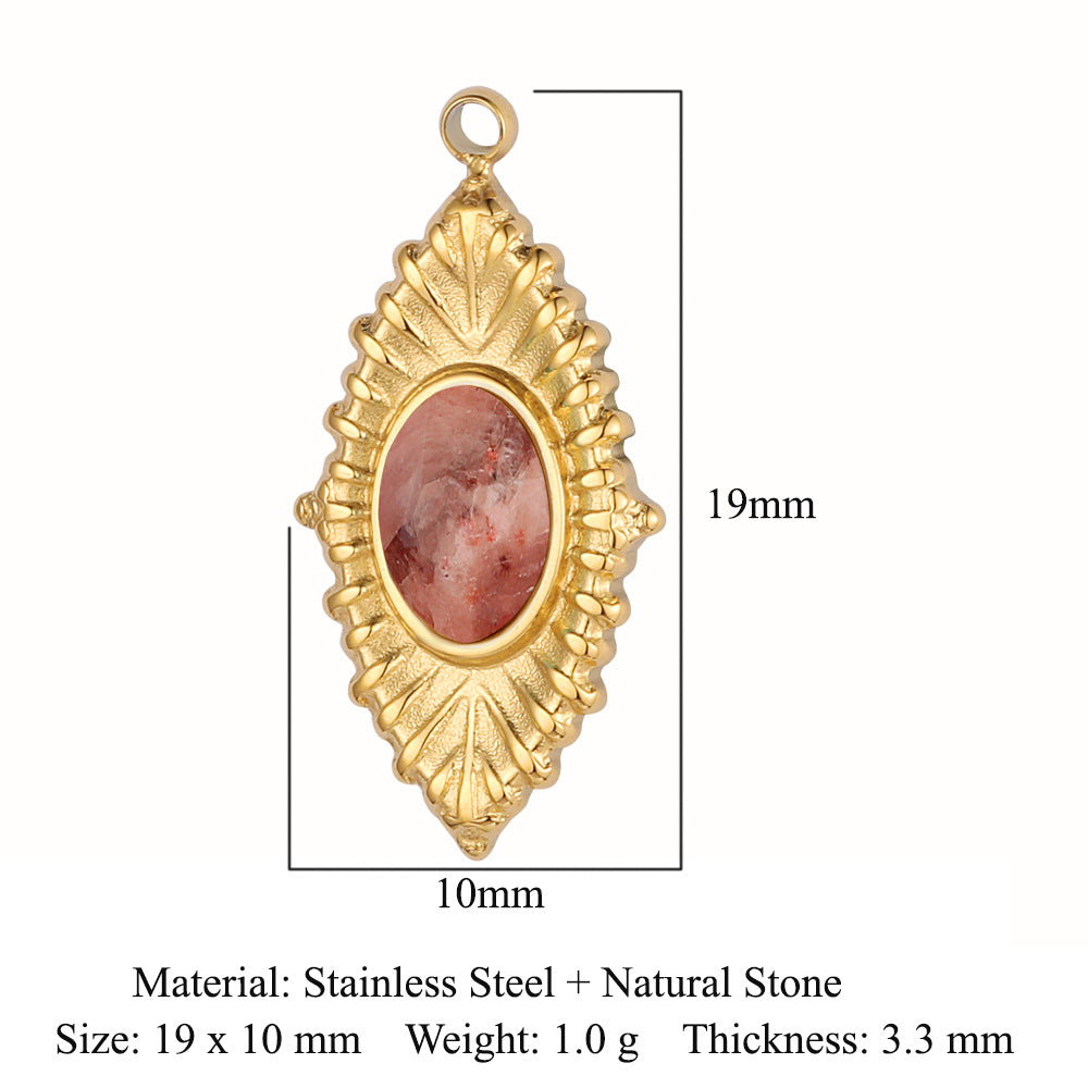 Steel Water Drop Shape Ornament Accessories Pendants