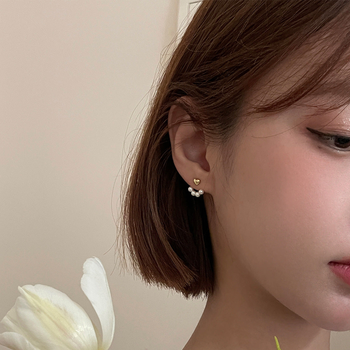 Simple Niche Design Advanced Exquisite Sier Needle Earrings