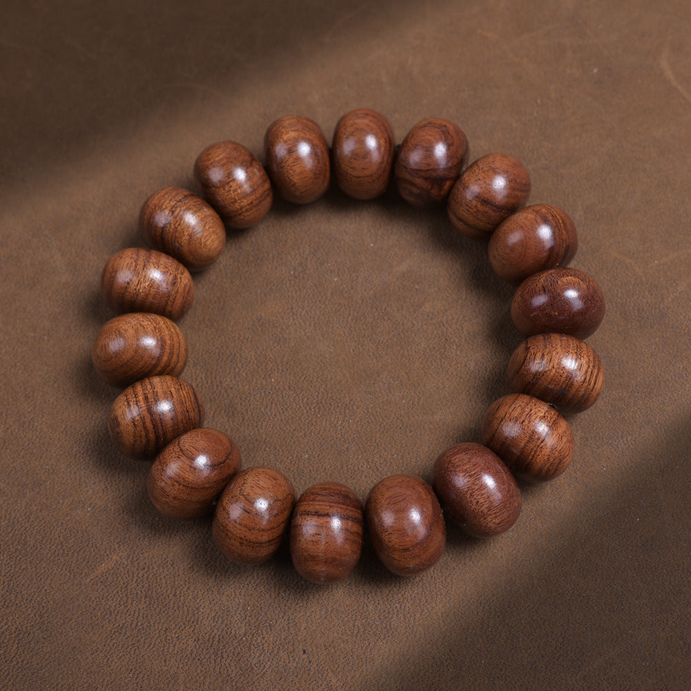 Men's Abacus Beads Night Moonstone Jade Sandalwood Bracelet