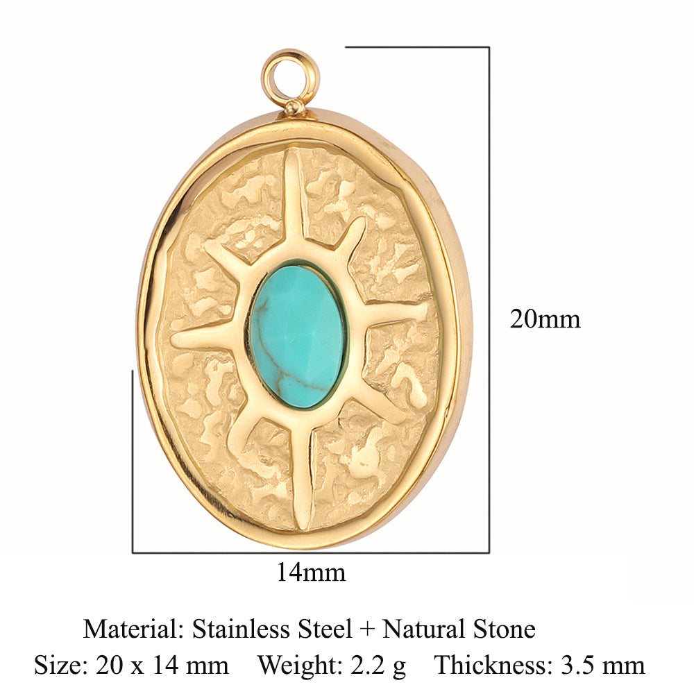 Steel Water Drop Shape Ornament Accessories Pendants