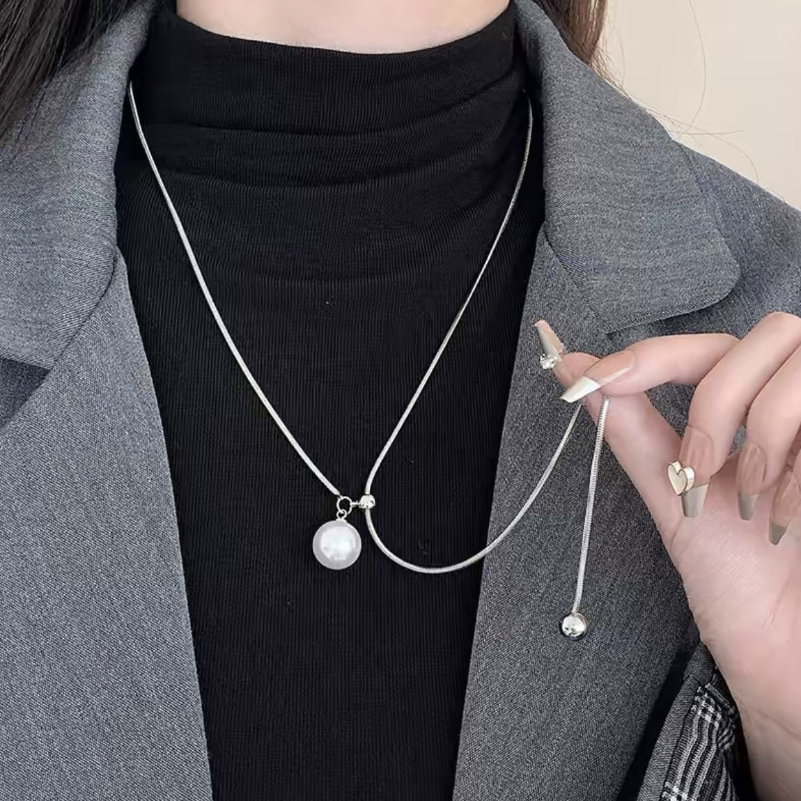 Titanium Steel Affordable Luxury Fashion Simple Pearl High Necklaces