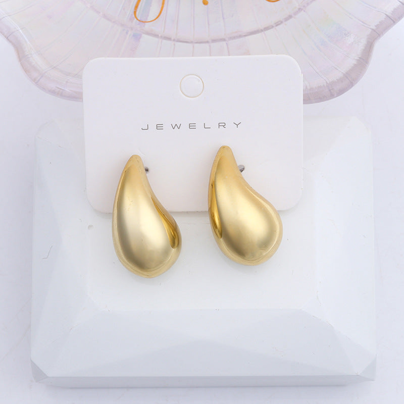 Women's Design Chubby Water Drop Ear Simple Earrings