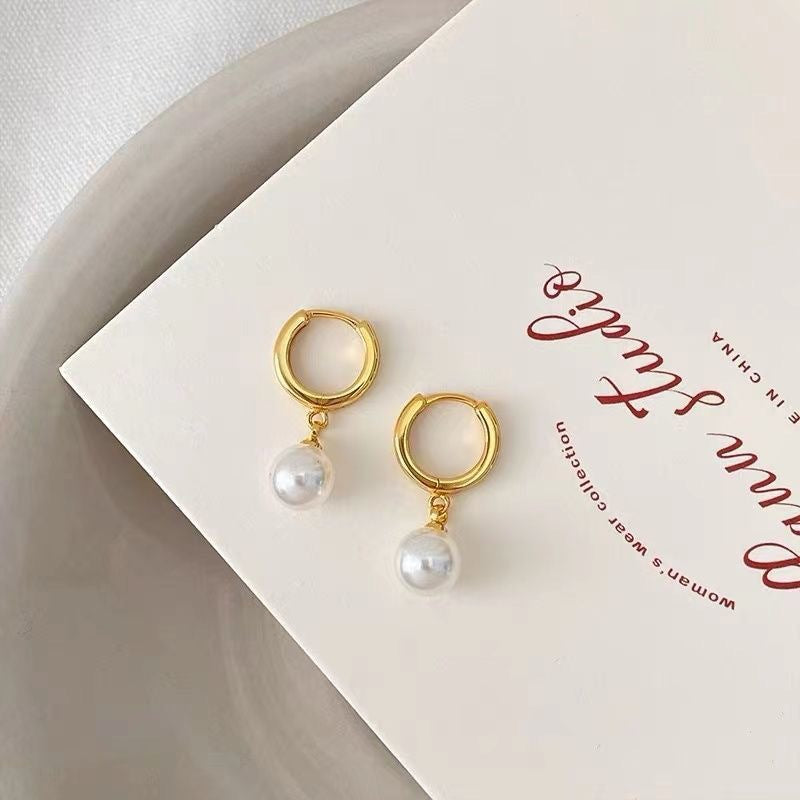 Women's Drop Pearl Ear Clip Early Springtide Earrings