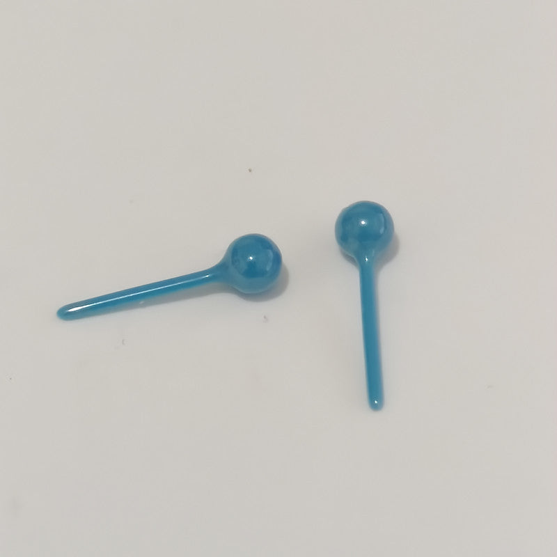 Women's & Men's Ear Bone Color Ceramic Bar Sleeping No Need Stud Earrings