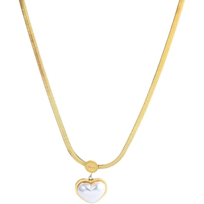 Heart Simple Korean Style Fashion Light Luxury Clavicle Necklaces