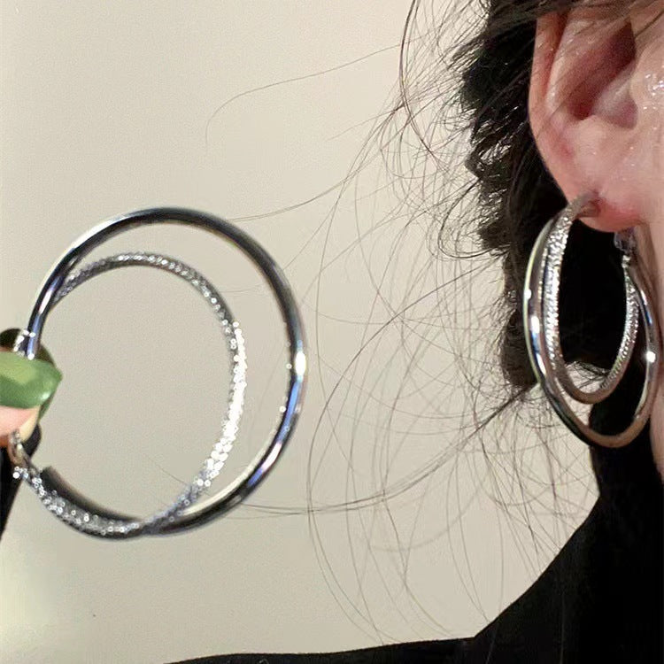 Women's Geometric Ellipse Simple Ear Clip Fashionable Rings
