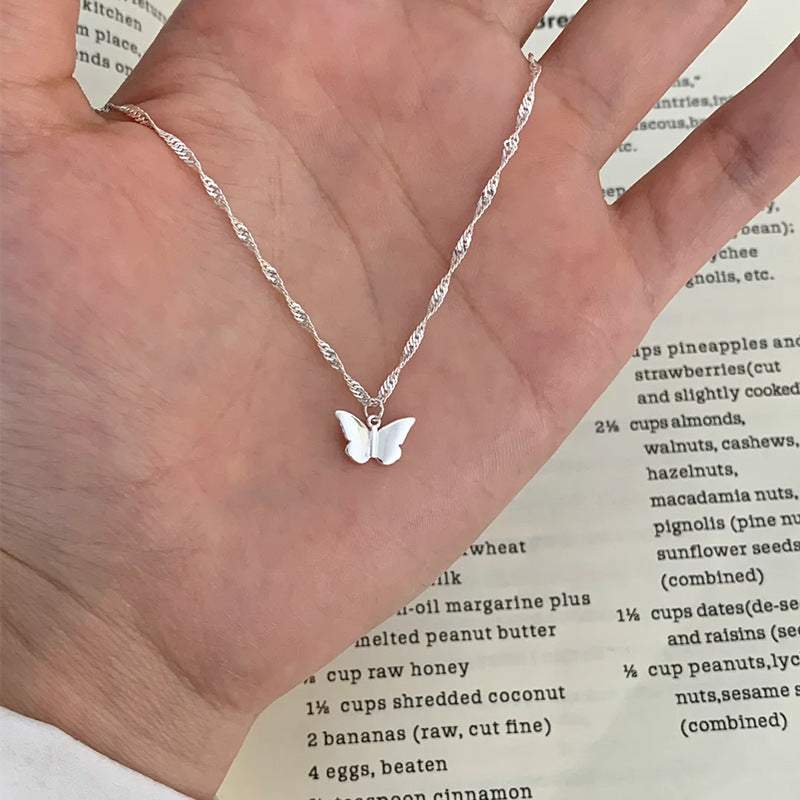 Women's Minority Pearl Butterfly For Summer Design Versatile Simple Clavicle Necklaces