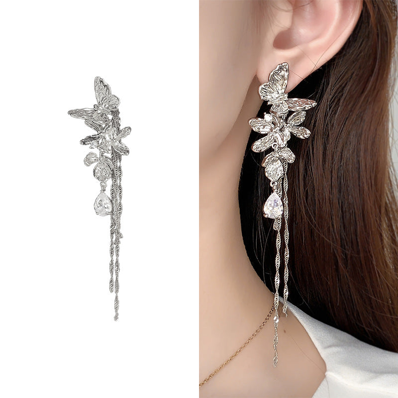 Women's Gold-plated High-grade Fresh Sweet Niche Butterfly Earrings