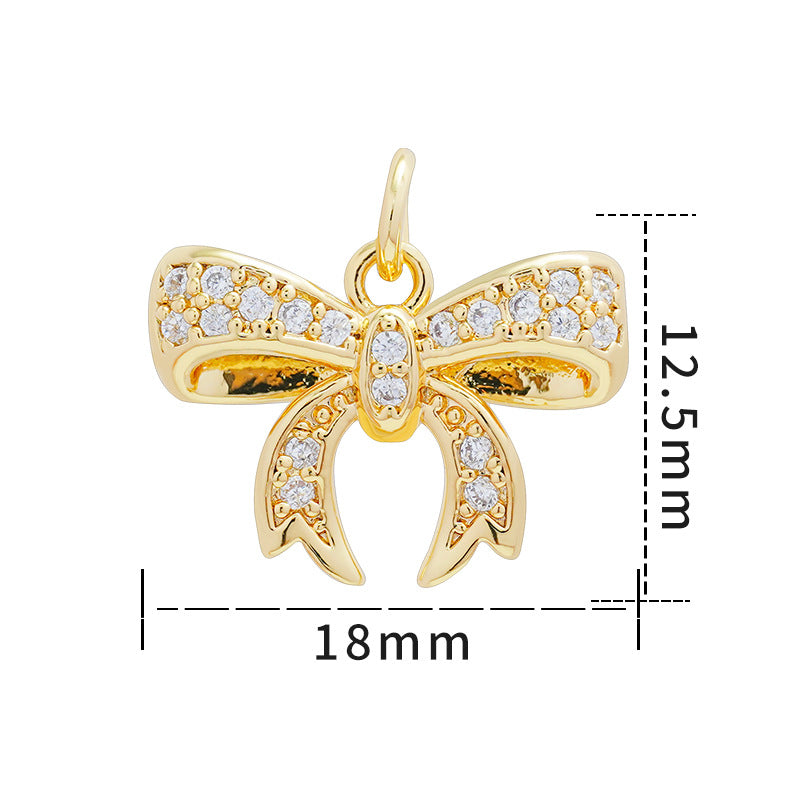Real Gold Color Retaining Micro Inlaid Zircon Accessories Pendants