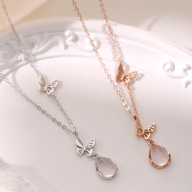 Female Korean Version Of Style Ross Quartz Clavicle Pendants