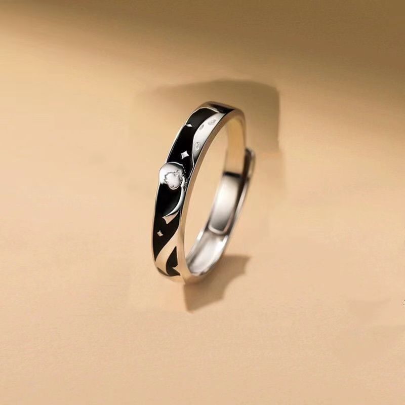 Little Prince Rose Couple Sier Niche For Girlfriends Birthday Gift Ring