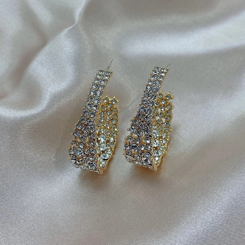 Sense Suitable For Round Face Temperament Exaggerated Retro Earrings