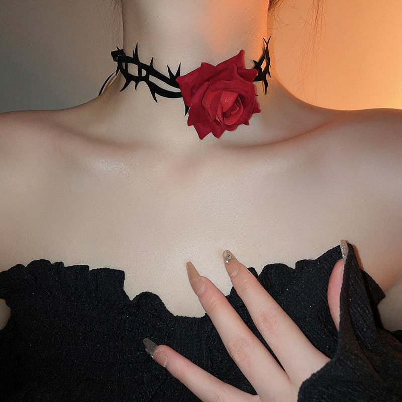 Net Yarn Flowers Ribbon Heart Fashion Necklaces