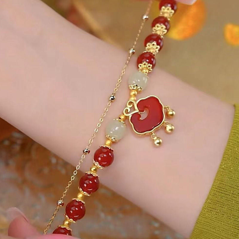 Women's Lock Good-looking Girlfriends Ancient Style Niche Bracelets