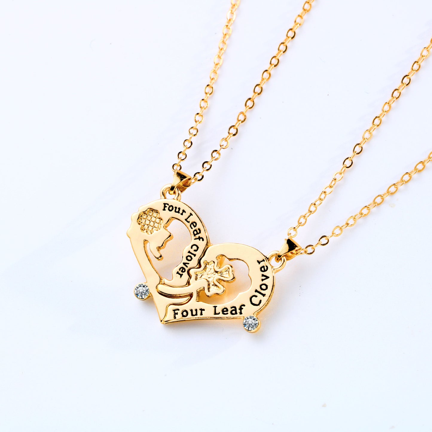 Four-leaf Clover Double Chain Simple Fashion Necklaces