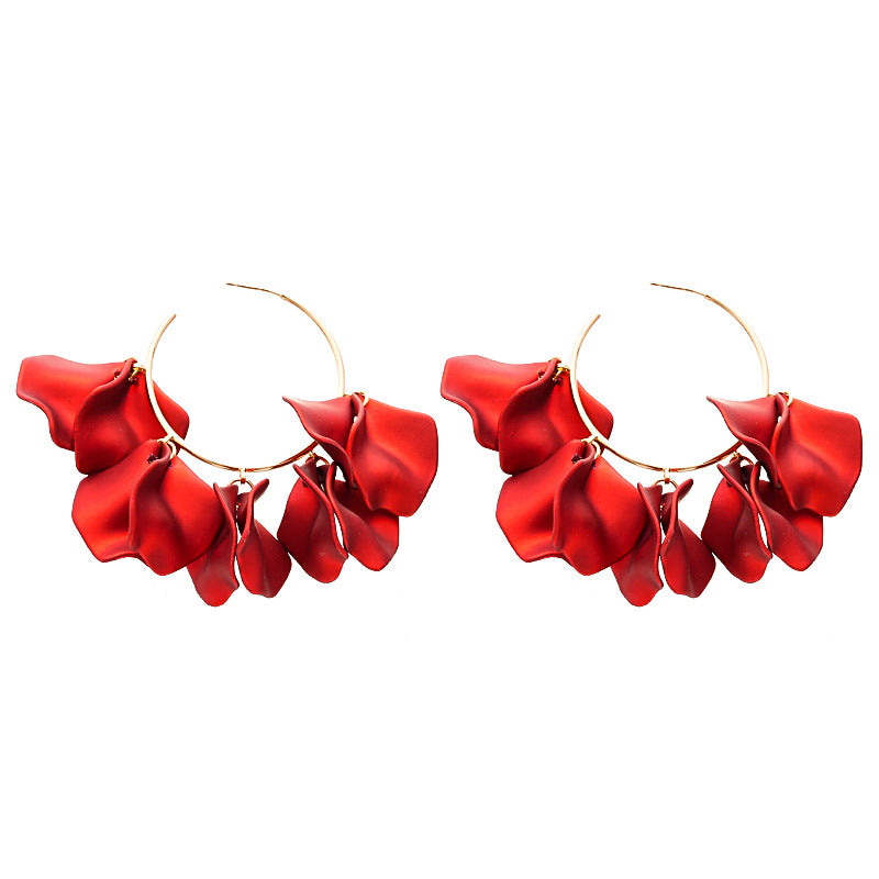 Women's Geometric Sier Pin Ear Fashionable Elegant Earrings