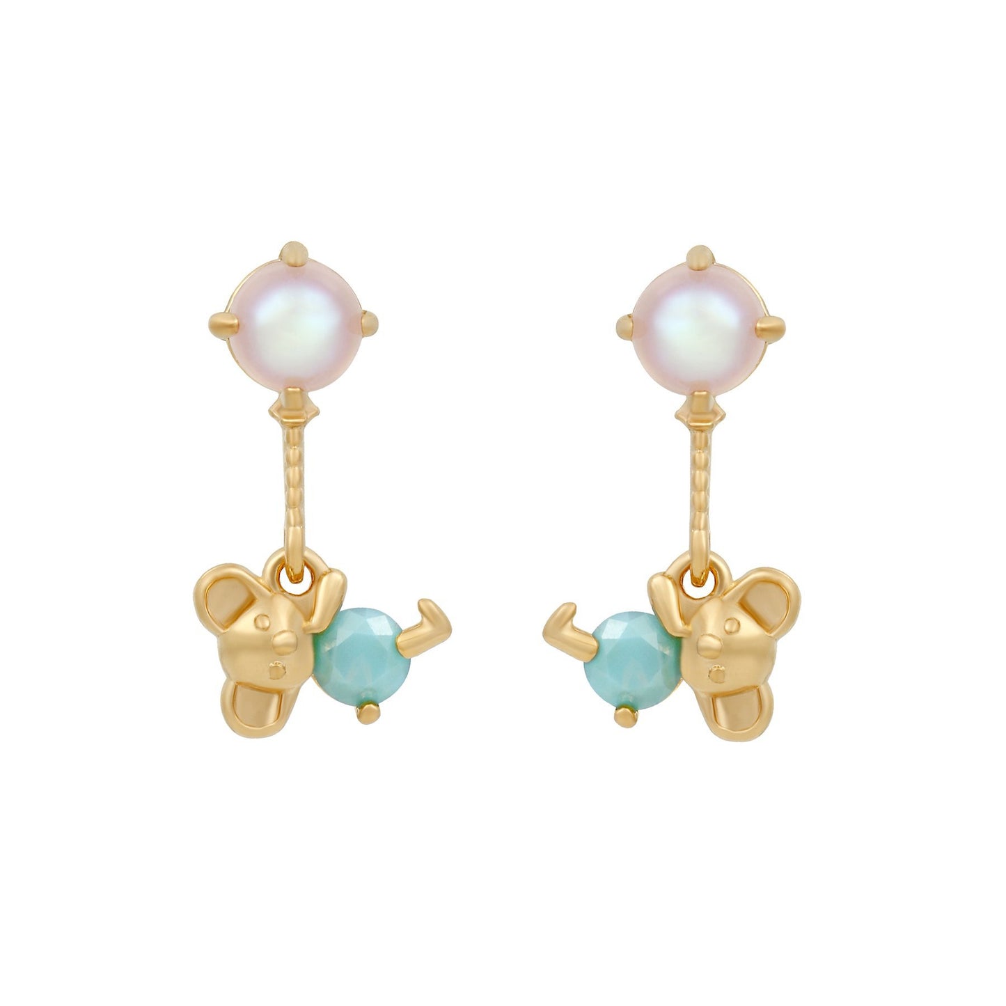 Mickey Ear Tassel Gold Jewelry Cute Rings