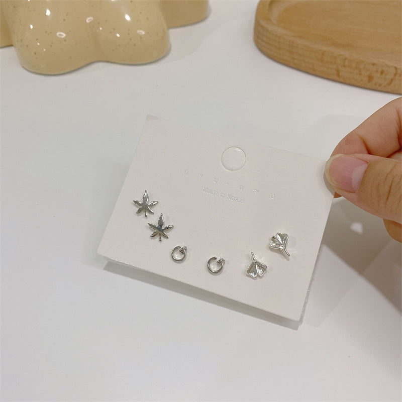 Needle Simple Female Petite Suit Combination Mini Earrings