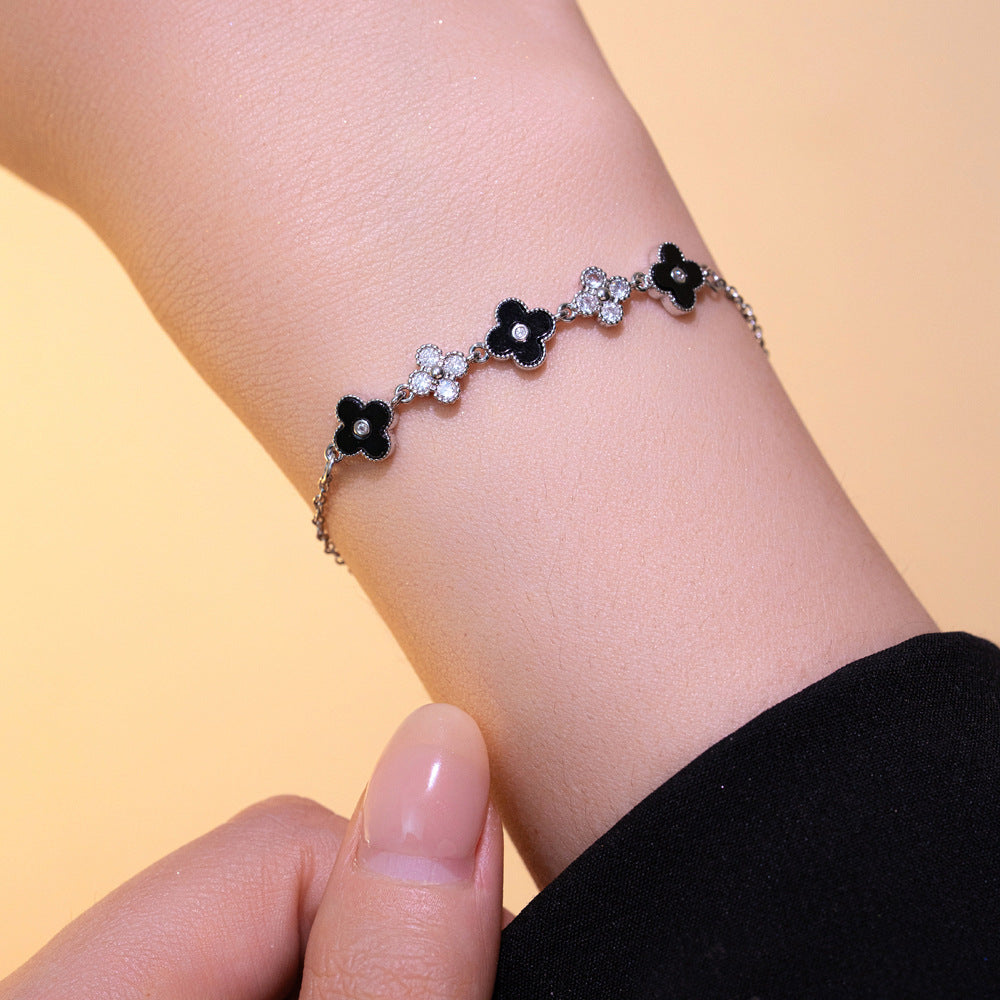 Women's Rhinestone Zircon Stitching Trendy Unique Commuter Light Luxury Bracelet