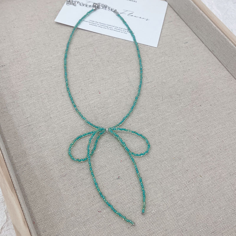Sweet Cool Hot Fried Street Bow Female Elegance Cold Wind Necklace
