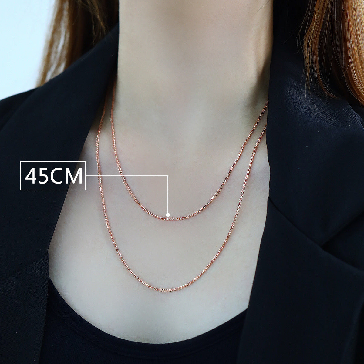 Women's Sier Adjustable Chopin Chain Pull Love Necklaces