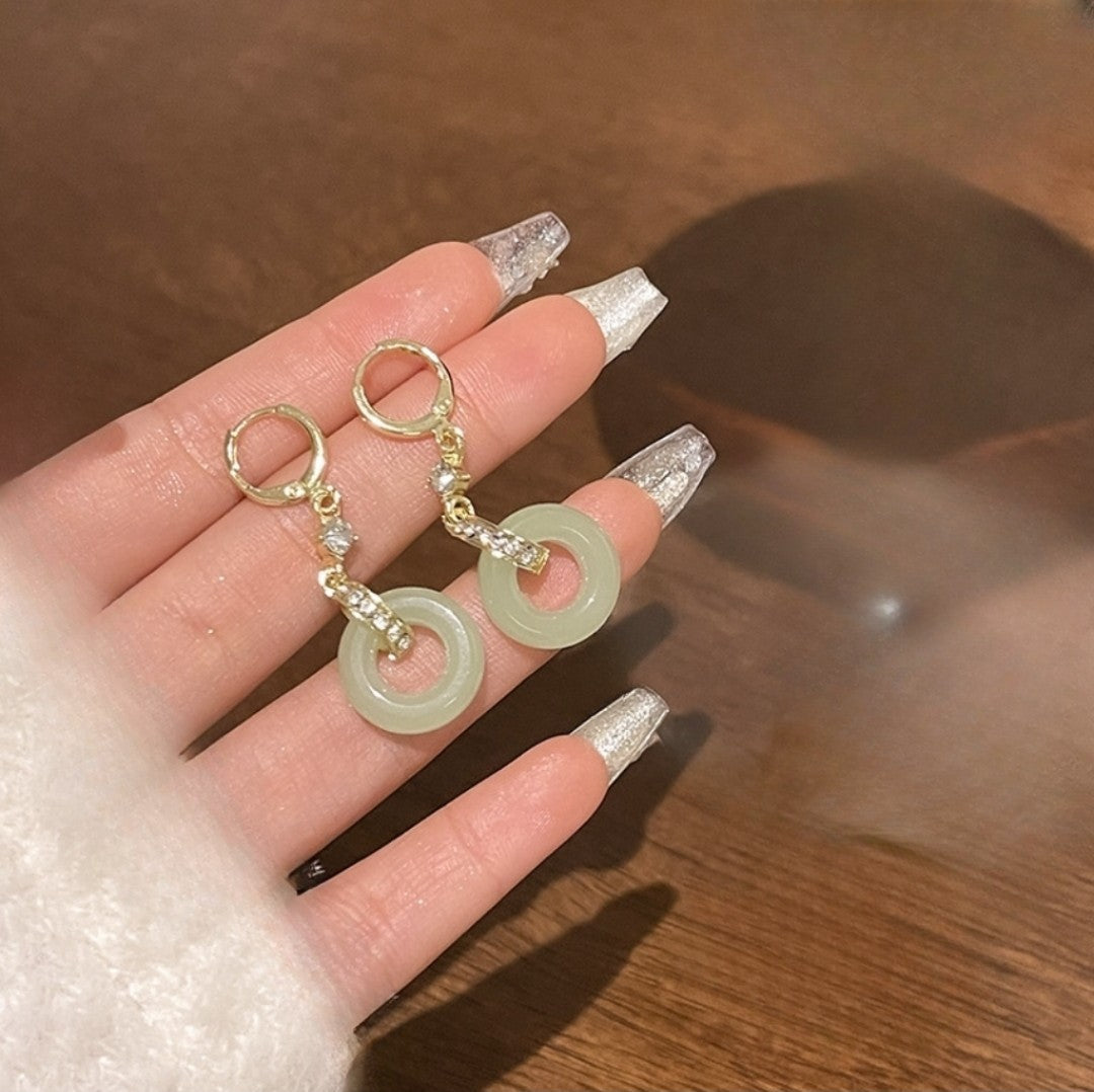 Advanced Safety Buckle Trendy Chinese Style Han Clothing Earrings