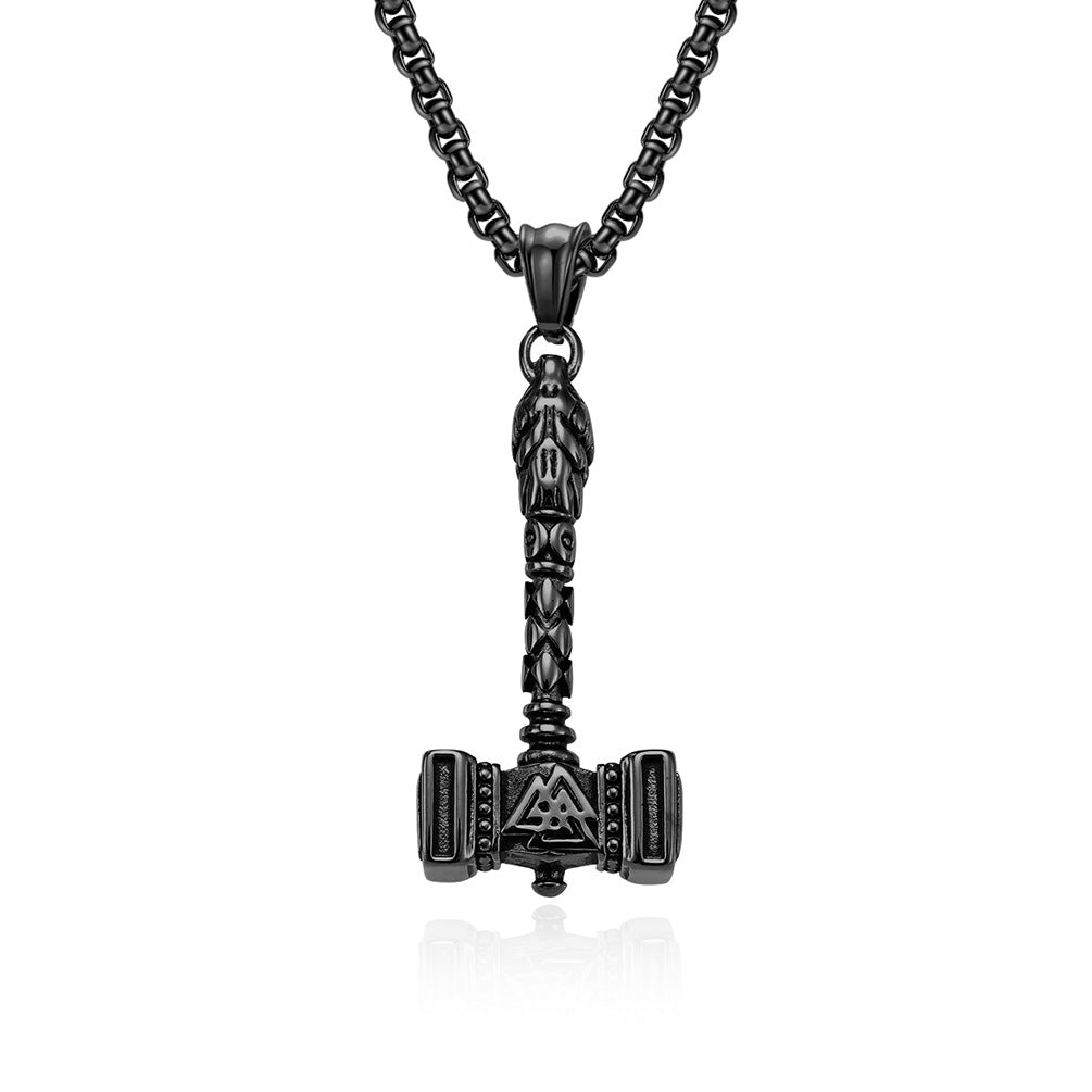 Men's Nordic Viking Quake Titanium Steel Retro Pendants